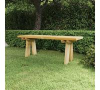 POUFGDR Banco de jardín de 110 cm de madera de pino macizo impregnado, resistente y estable para exterior, diseño atemporal, fácil de mantener con un paño húmedo