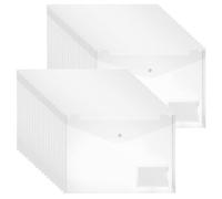 POUMUE 36 Transparente Bolsillos Para Documentos, Portadocumentos Plastico A4 con Botones, Folders Transparentes A4 para La Escuela y Material de Oficina, Carpeta con Transparentes