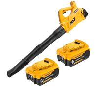 Powarobor 6 velocidades Soplador de Hojas inalámbrico de para Dewalt 18 V,Incluye 2X baterías de 5,5 Ah(sin Cargador)