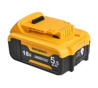 Powarobor DCB184 18 V 5,5 Ah Batería de Repuesto de Ion de Litio de Compatible con Dewalt 18V Herramientas eléctricas DCB182 DCB182 DCB183