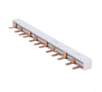 Power Comb Barra colectora 63A Divisor de 12 vías para interruptores DPN - Conector eléctrico de alta conductividad de cobre puro 220 mm blanco (C)