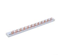 Power Comb Barra colectora 63A Divisor de 12 vías para interruptores DPN - Conector eléctrico de cobre puro de alta conductividad de 220 mm blanco (E)