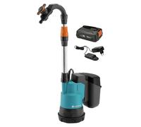 Power for All 18V Bomba para depósito de aguas pluviales a batería P4A READY (18 V, 1 batería, Capacidad de bombeo máx.: 2.000 l/h)