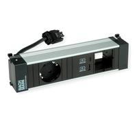 Power Frame S 1 x Schuko 1 x CM 1 x USB 22 W BACHMANN 916.503