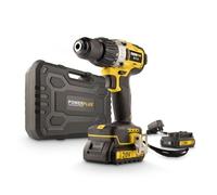 POWER plus POWX00450 - Taladro/atornillador de impacto 20v li-ion 2 bat, Multicolor, 3/8_pollice