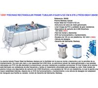 Power Steel Piscina Rectangular 412x201x122 cm