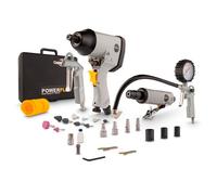 Powerplus Kit de herramientas neumáticas Premium de 25 piezas
