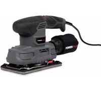 Powerplus POWE40010, lijadora vibratoria, color negro, gris, 12000 revoluciones por minuto, 84 dB, alimentación de corriente alterna, 50 Hz