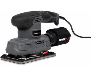 Powerplus POWE40010, lijadora vibratoria, color negro, gris, 12000 revoluciones por minuto, 84 dB, alimentación de corriente alterna, 50 Hz