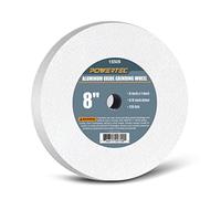 Powertec 15505 blanco óxido de aluminio de la rueda de molienda, 20,3 cm por 2,54 cm, 5/8-inch Arbor, grano 120)