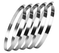 POWERTEC 50112 Abrazaderas de manguera de accionamiento sin fin de 1/2 pulgada de ancho de banda, tamaño SAE 8 pulgadas
