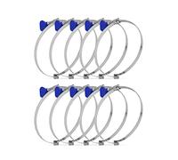 POWERTEC 70226-P2 Abrazaderas de manguera de puente con llave para mano izquierda | Abrazadera de metal de tornillo de pulgar de giro fácil de 4 pulgadas | Acero inoxidable | Paquete de 10
