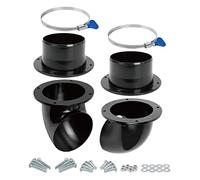 POWERTEC 70292 Kit separador de codos y acopladores de recogida de polvo ciclónico de 4 pulgadas para contenedores de escombros de carpintería, cubos y barriles