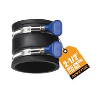 POWERTEC 70337 Puño flexible de control de polvo con abrazaderas de manguera, 2-1/2 pulgadas