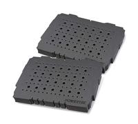 POWERTEC 71419-P2 Bandeja de almacenamiento de brocas para Festool Systainer SYS 1, negro, paquete de 2