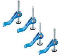 POWERTEC 71502 Abrazadera de leva de aluminio para carpintería, inserto roscado de 5/16"-18-4PK