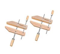 POWERTEC 71523 Abrazadera de tornillo de mano de madera - 8 pulgadas | Abrazaderas de tornillo de mano para carpintería, 2 unidades, color marrón