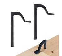 POWERTEC, 71528, Abrazaderas de sujeción para banco de trabajo de 20 cm, para banco de carpintería, para agujero de sargento de 2 cm, 2 unidades, Gris