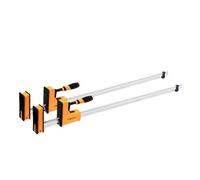 POWERTEC 71602 Abrazaderas paralelas de 48 pulgadas para carpintería, herramienta esparcidora de abrazadera de barra de acero resistente de 90 grados (paquete de 2)