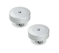 POWERTEC 71669 - Tope redondo en T para piezas de trabajo circulares y angulares, bloque de tope de pista en T para carpintería, lijado y enrutamiento, 2 unidades