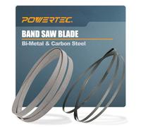 POWERTEC Surtido de hojas de sierra de cinta de 59-1/2 pulgadas para carpintería y corte de metales no ferrosos, hojas de sierra de cinta para Wen 3959, Craftsman, Porter-Cable, Ryobi, Delta, B&D y