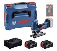Bosch GST 18V-125 S (L) con 2x 5.0Ah, GAL 18V-30 y set de 15 piezas