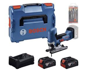 Powertools bosch gst 18v-125 s (l) + 2x 5.0ah + gal 18v-30 + 15tlg set