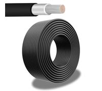 PowerWerk - Cable solar de 6 mm² negro - 10 m - resistente a los rayos UV, flexible, fotovoltaico, cable fotovoltaico, cable de conexión solar para panel solar, inversor y regulador de carga (negro,