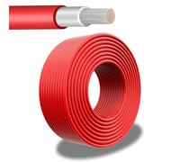 PowerWerk - Cable solar de 6 mm² rojo - 30 m - resistente a los rayos UV, flexible, fotovoltaico, cable fotovoltaico, cable de conexión solar para panel solar, inversor y regulador de carga (rojo, 30