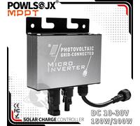 POWLSOJX Mini Solar Micro Inversor de conexión a red DC 10-30V Entrada 180V-265VAC Salida 150W/200W IP45 Impermeable 150W
