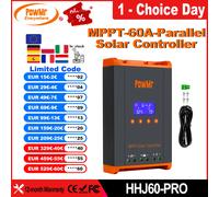 PowMr 60A MPPT Controlador de carga solar Carga de 3 etapas para batería de 12V 24V 36V 48V Panel solar de 160VDC puede paralelo 12 unidades MPPT 60A-Parallel