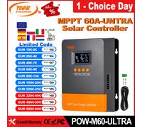 PowMr EU MPPT 60A controlador de carga Solar 12V 24V 36V 48V más regulador DSP funciona para batería Lifepo4 V Panel Solar 60A-Hot MPPT