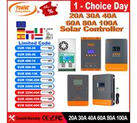 PowMr MPPT 100A 80A 60A 40A 30A 30A 20A controlador de cargador Solar LCD funciona con Panel Solar de batería Lifepo4 de plomo-ácido de 12V 24V 36V 48V MPPT 30A