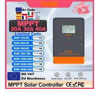 PowMr MPPT 40A 30A 20A controlador de cargador Solar 12V 24V banco de energía pantalla LCD hecha para carga de baterías de litio alargadas de Gel AGM 20A