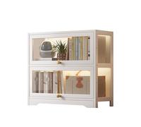 Poxvythb Display meuble vitrine Gran Capacidad Vitrina Expositora, Estante De Almacenamiento De Modelos De Juguetes para El Hogar, Estante De Exhibición(80 x 33 x 73cm, 2 Capa, Blanco)