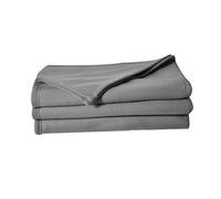 Poyet Motte Manta de Malla Polar 150 x 220 cm, Acero, 100% poliéster Gama Polfirst