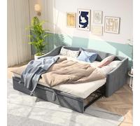 POYHKFD Sofá cama, sofá plegable 2 en 1, sofá cama para dormitorio, sofá desplegable, 2 plazas, desplegable (gris, 90 x 200 cm)