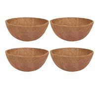 PPcdfre 4 Piezas de Revestimientos de Cestas Colgantes de de 10 Pulgadas, Revestimientos Redondos Resistentes para MacetasReemplazo, 100% Natural