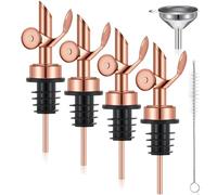 PPcdfre 4 Piezas de Vertedores de de Acero Inoxidable con Peso, Boquilla de Apertura y Automáticos, Color Rosa
