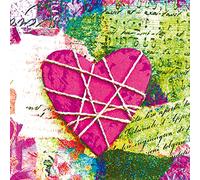 PPD Bright Heart Servilletas, 20 Piezas, Manteles, Tisú, Colorido, 33 x 33 cm, 1331208