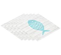 PPD Cabana Fish Servilletas, 20 Piezas, Manteles, Tisú, Azul / Gris, 12.5 cm, 1251996