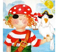 PPD Pirate Girl Servilletas, 20 Piezas, Manteles, Tisú, Colorido, 33 x 33 cm, 1331519