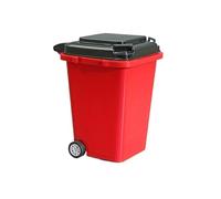 PPQIRU Mini contenedor de basura escritorio oficina portátil, soporte for bolígrafo, almacenamiento insumos for, 1 ud Para Familia(Red)