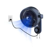 PQPQLI Ventilador de Pared 25 cm, Silencioso, 3 Velocidades, Oscilante