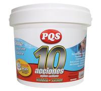 PQS - Cloro 10 Acciones Bicapa T - Tabletas 250 g - Producto para el Tratamiento y Mantenimiento del Agua de Piscinas - Uso No Profesional