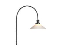 PR Home aplique de pared August, opal, cristal liso, Ø 25 cm
