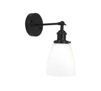 PR Home Kappa aplique de pared, negro/opal, cristal, metal