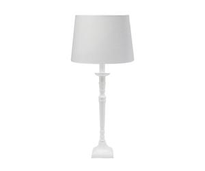 PR Home lámpara de mesa Salong Sofia Lin, blanco 55 cm tela/metal