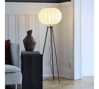 PR Home Lámpara de pie Base, bronce, altura 125 cm, textil