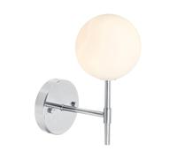 PR Home Sigma S aplique de pared, cromo/opal, 1 luz 25 cm cristal